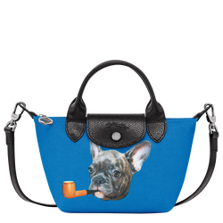 Longchamp x ToiletPaper XS 手提包 , 蓝色 - 帆布