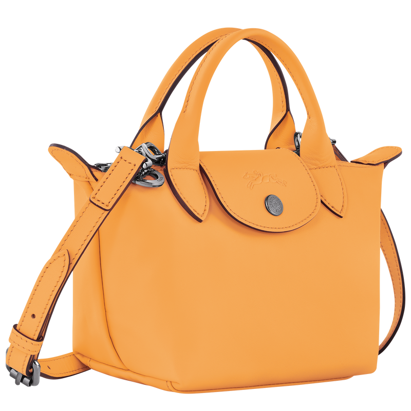 Le Pliage Xtra XS Handbag , Apricot - Leather  - View 3 of  5