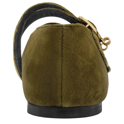 Le Foulonn&eacute; 系列 平底鞋, 橄榄绿