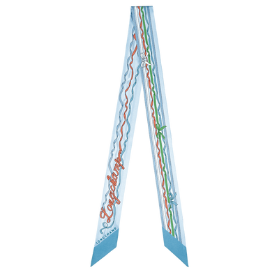 Rubans Longchamp Headband , Lagoon - Silk