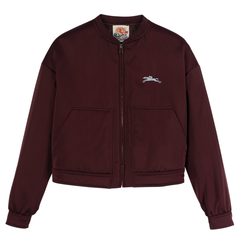 Jacket , Burgundy - Satin  - View 1 of  4
