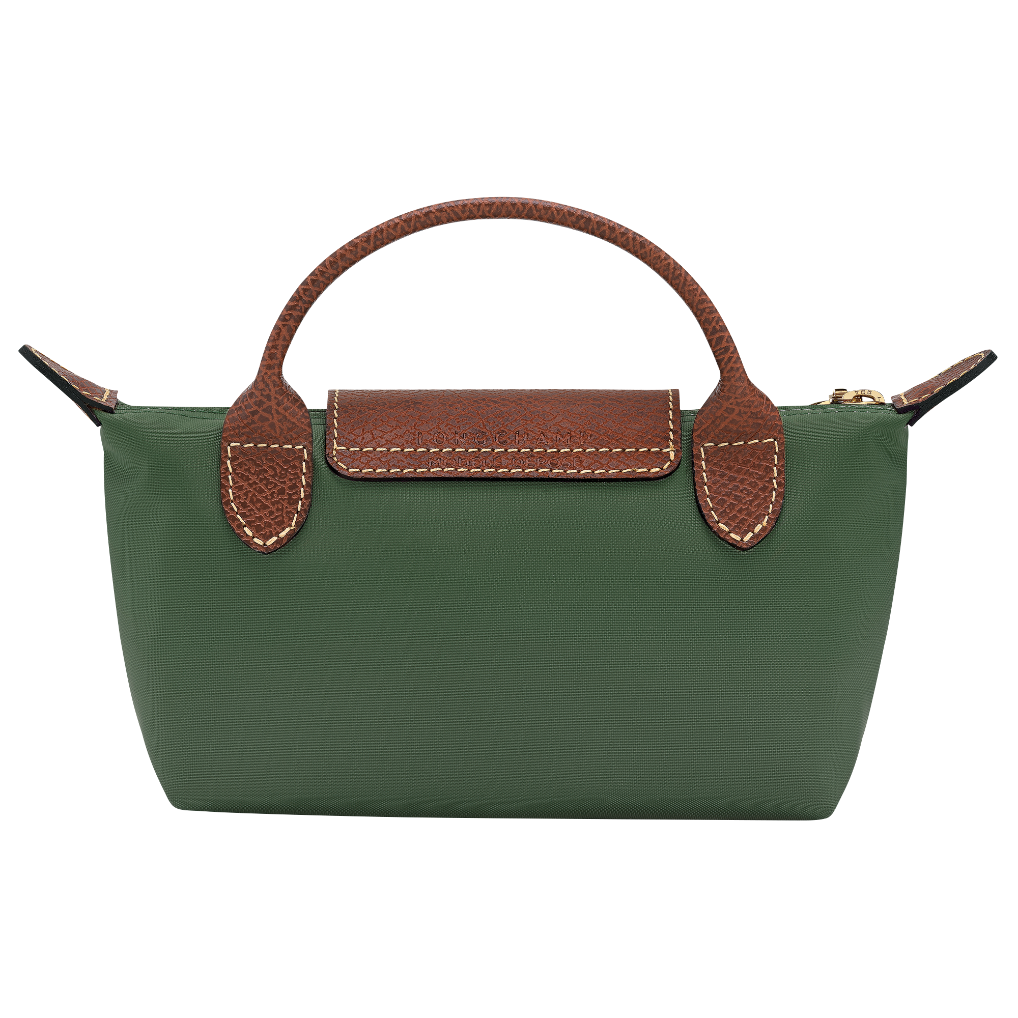 Pouch with handle, British Green - View 3 of
5 - zoom in Le Pliage Original Pouch with handle, British Green