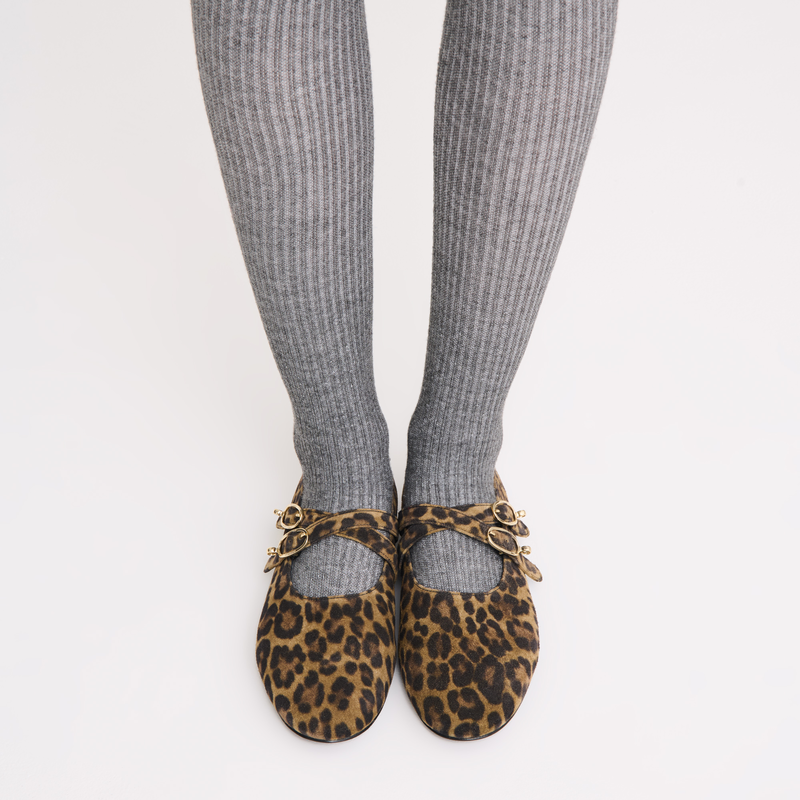 Le Foulonn&eacute; 系列 平底鞋 , 卡其色 - 皮革  - 查看 2 4