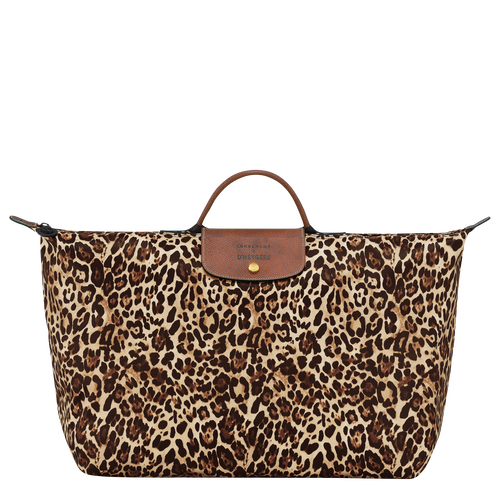 Longchamp X D'heygere 旅行包/双肩背包 S, 黑豹图案
