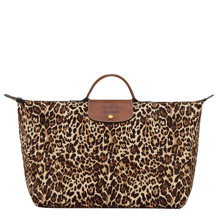 Longchamp X D'heygere 旅行包/双肩背包 S, 黑豹图案