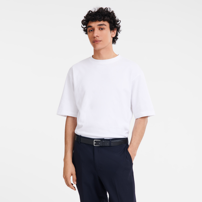 Le Foulonn&eacute; Men's belt , Black - Leather