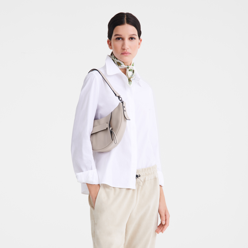 Longchamp 3D S 斜挎包 , 陶灰色 - 皮革  - 查看 2 4