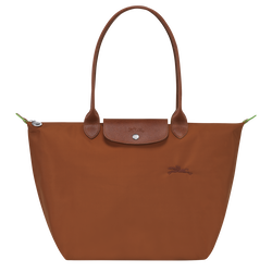 Le Pliage Green L 大号单肩包 , 干邑色 - 再生帆布