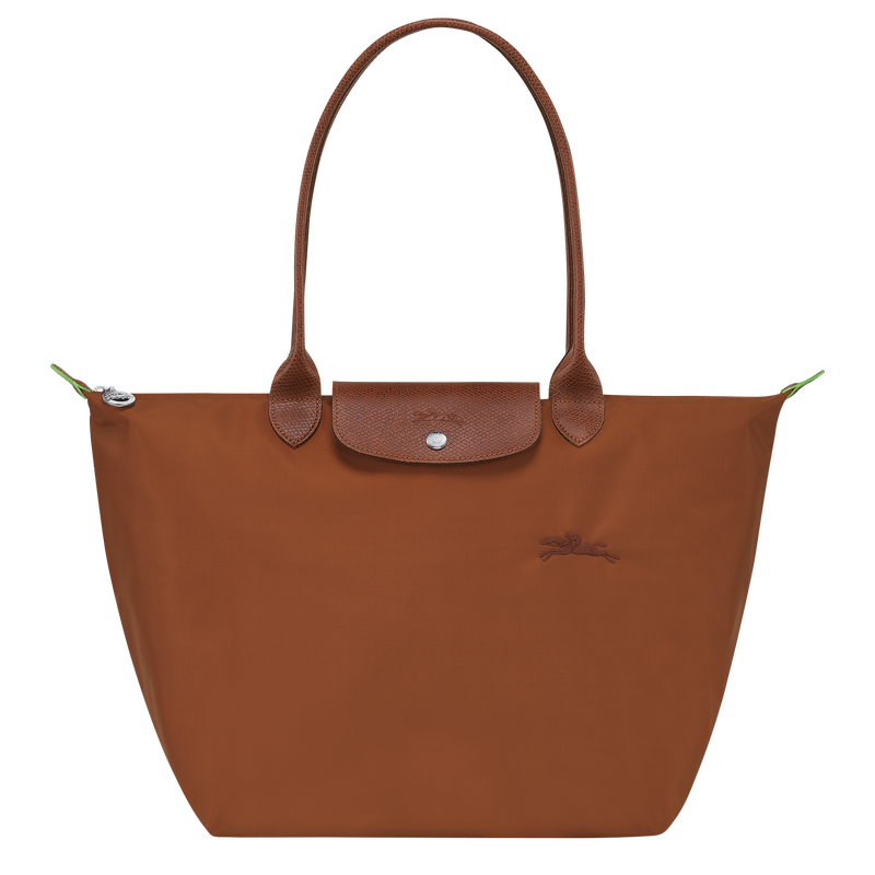 Le Pliage Green L Tote bag , Cognac - Recycled canvas  - View 1 of  7