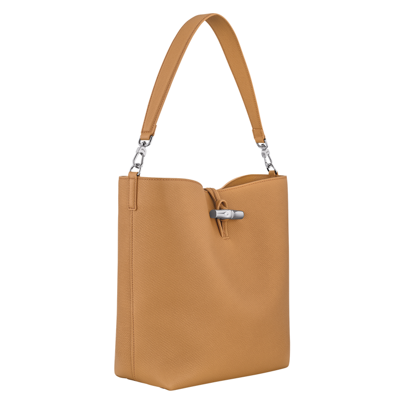 Le Roseau M Hobo 袋 , 胡桃色 - 皮革  - 查看 3 6