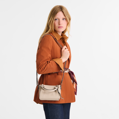 Longchamp 3D XS 手提包 , 陶灰色 - 皮革