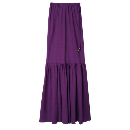 Long skirt , Violet - Crepe - View 1 of  3