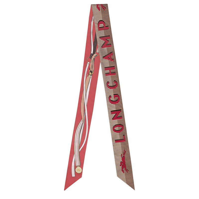 风驰电掣 细丝带 , 珊瑚紅色 - 真丝  - 查看 1 2