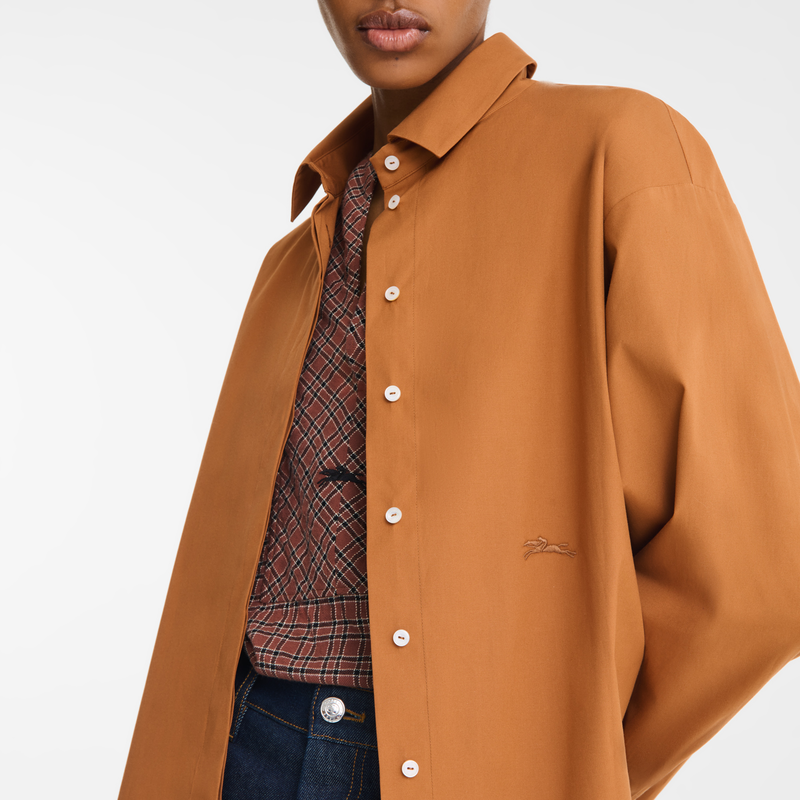 衬衫 , 腰果棕 - 府绸  - 查看 5 5