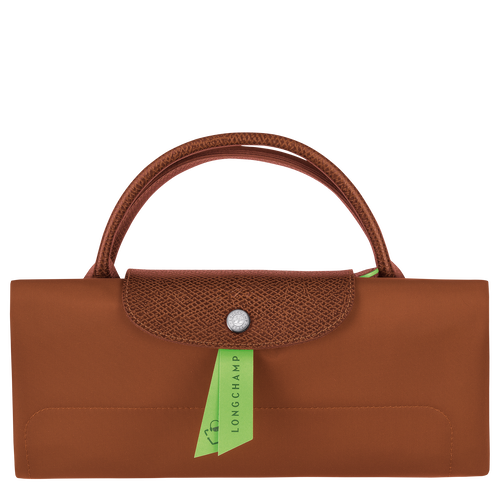 Le Pliage Green M Travel bag , Cognac - Recycled canvas - View 6 of  6