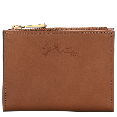 &Eacute;pure Compact wallet , Cognac - Leather