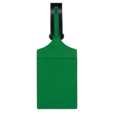 LGP Travel Luggage tag , Black/Green - Leather