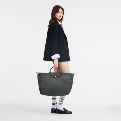 Le Pliage Green L 旅行包 , 石墨黑 - 再生帆布