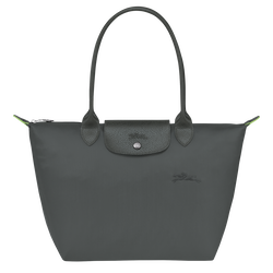 Le Pliage Green M Tote bag , Graphite - Recycled canvas