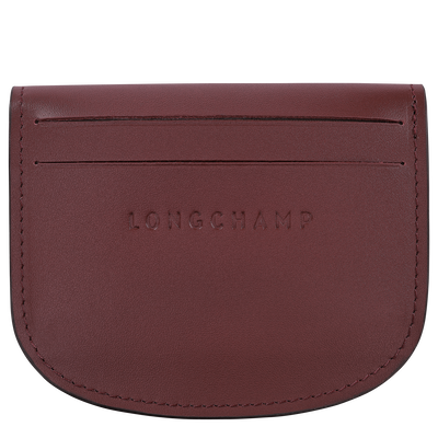 &Eacute;pure Card holder , Burgundy - Leather