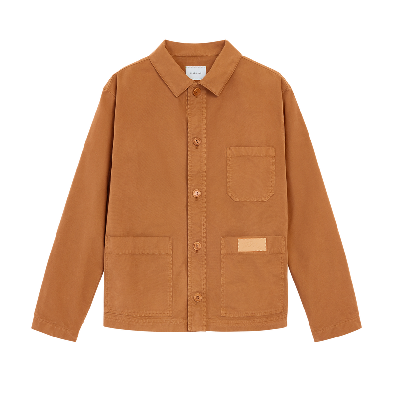 Jacket , Caramel - Overdyed cotton  - View 1 of  5