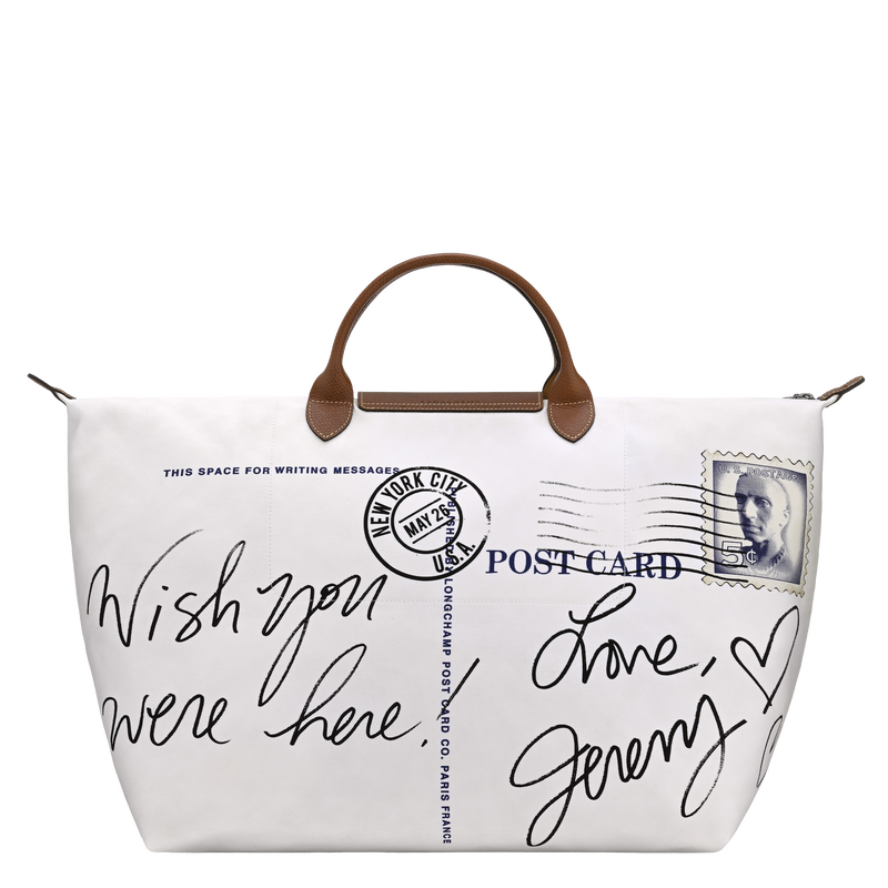 S 旅行包 Longchamp X Jeremy Scott , 棕色 - 帆布  - 查看 3 4