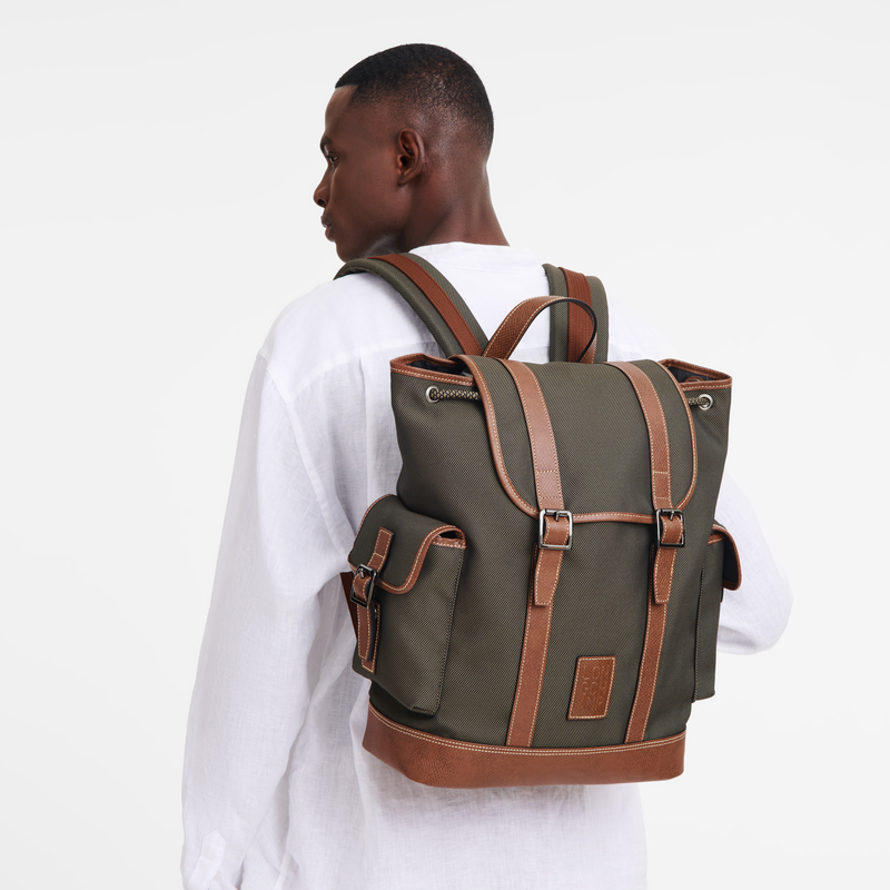 Boxford Backpack , Brown - Recycled canvas  - View 2 of  4