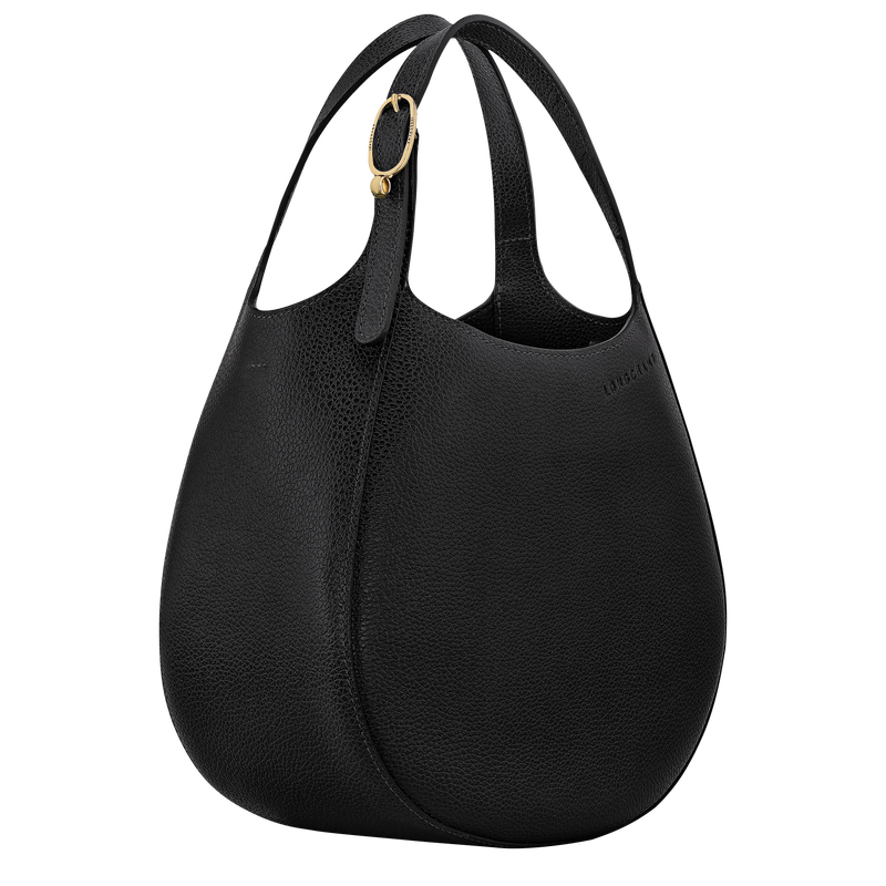 Le Foulonné S Handbag , Black - Leather  - View 3 of  5