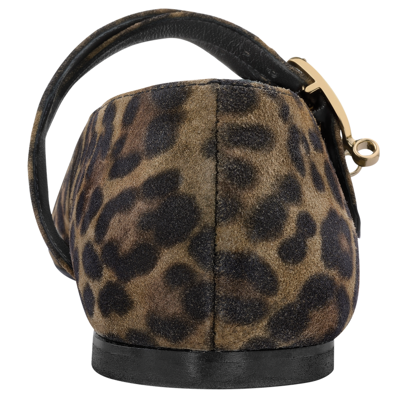 Le Foulonn&eacute; 系列 平底鞋 , 卡其色 - 皮革  - 查看 3 4