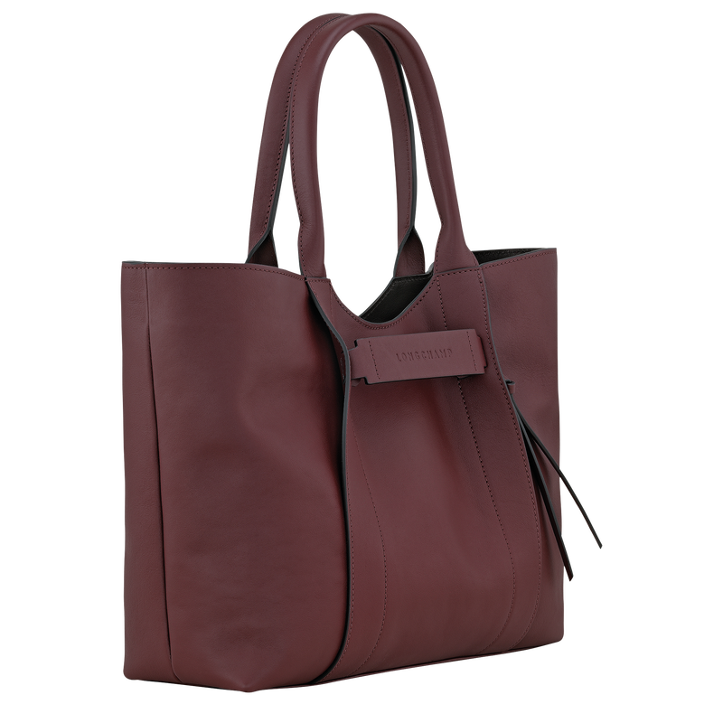 Longchamp 3D L Shoulder bag , Burgundy - Leather  - View 3 of  5
