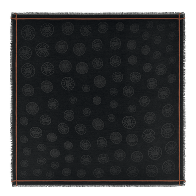 La Médaille Longchamp Shawl , Black - Cotton blend