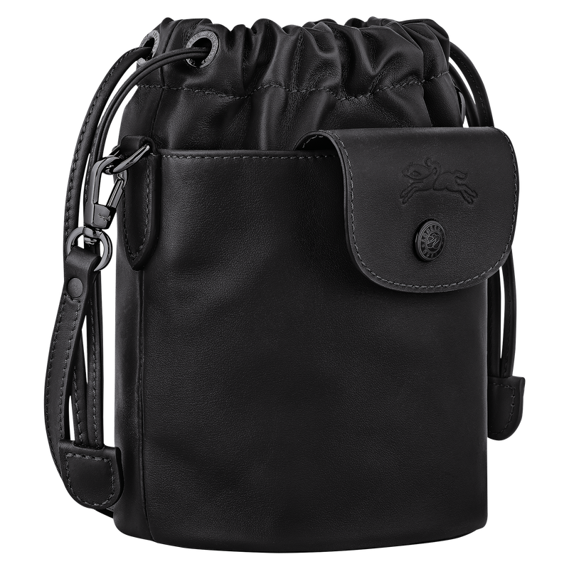 Le Pliage Xtra XS Bucket bag , Black - Leather  - View 3 of  6