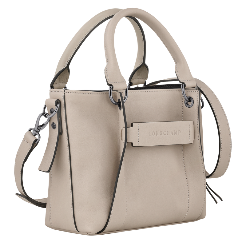 Longchamp 3D S 手提包 , 土褐色 - 皮革  - 查看 3 5