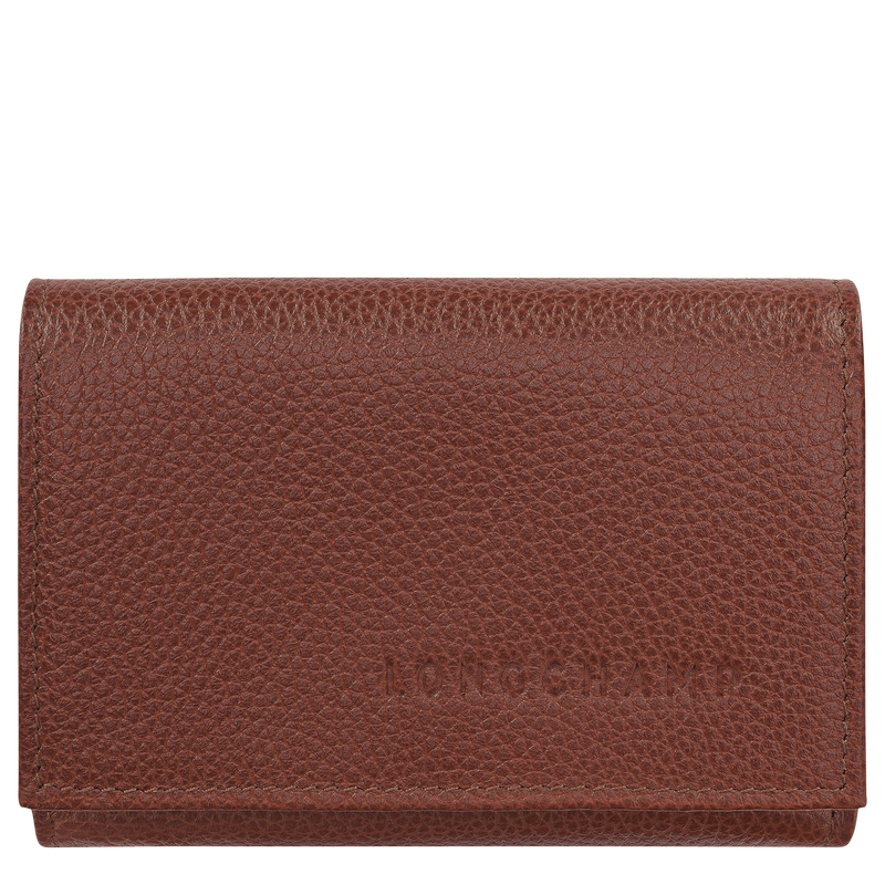 Le Foulonn&eacute; Compact wallet , Coffee - Leather  - View 1 of  3