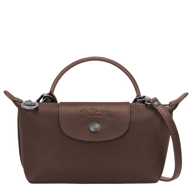Le Pliage Xtra XS Pouch , Mocha - Leather  - View 1 of  5