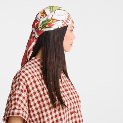 In the Vegetable Garden Silk scarf 70 , Tomato - Silk