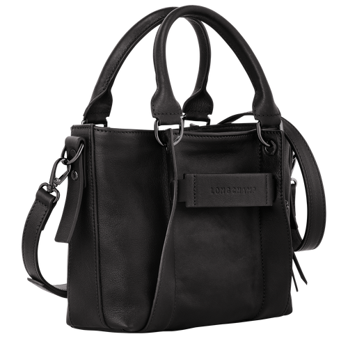 Longchamp 3D S 手提包 , 黑色 - 皮革 - 查看 3 5