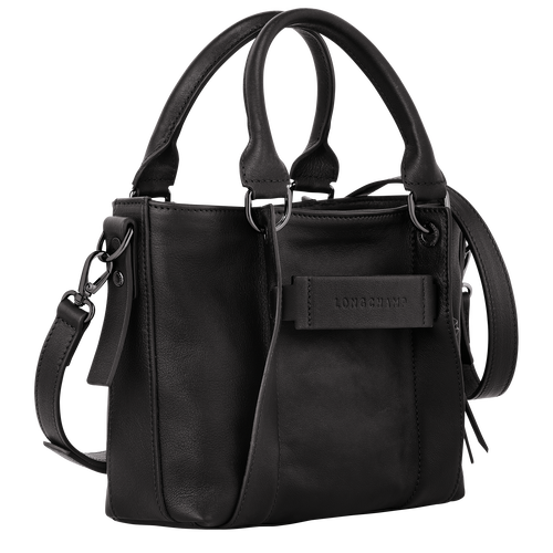 Longchamp 3D S 手提包 , 黑色 - 皮革 - 查看 3 6