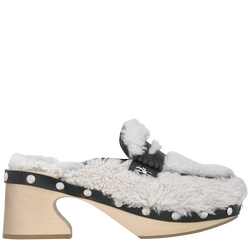 La Cigale Clogs , Ivory - Leather