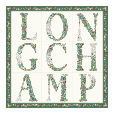 Longchamp 花园 丝巾 50 , 牛至绿 - 其他