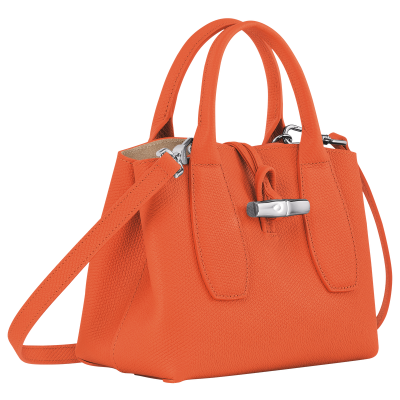 Roseau S Handbag , Orange - Leather  - View 3 of  7
