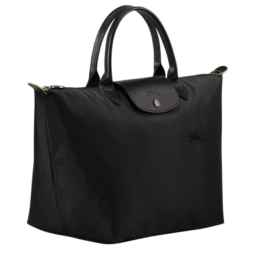 Le Pliage Green M Handbag , Black - Recycled canvas - View 3 of  7