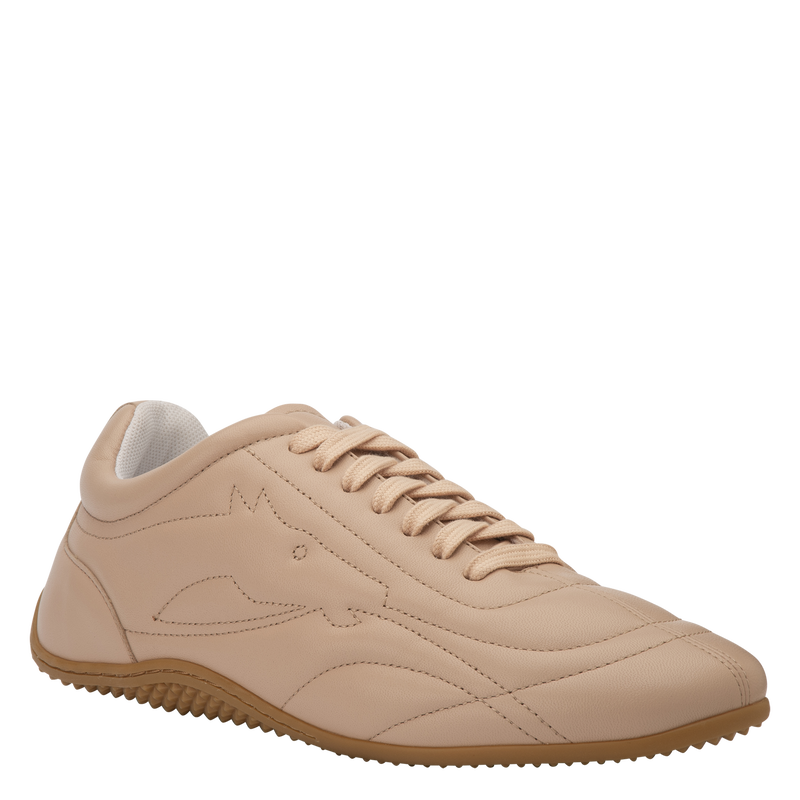 On-The-Go 运动鞋 , 奶油白 - 皮革  - 查看 3 7