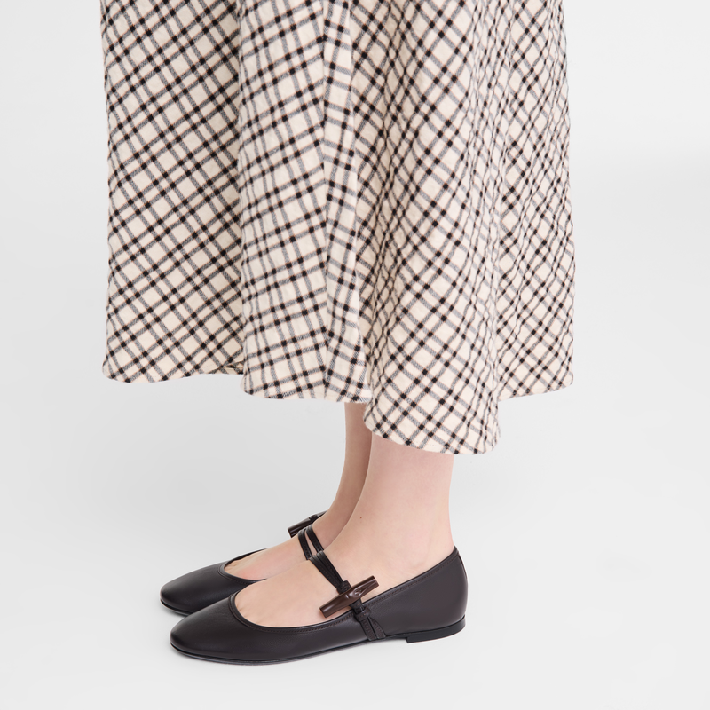 Roseau Ballerinas , Ebony - Leather  - View 4 of  4