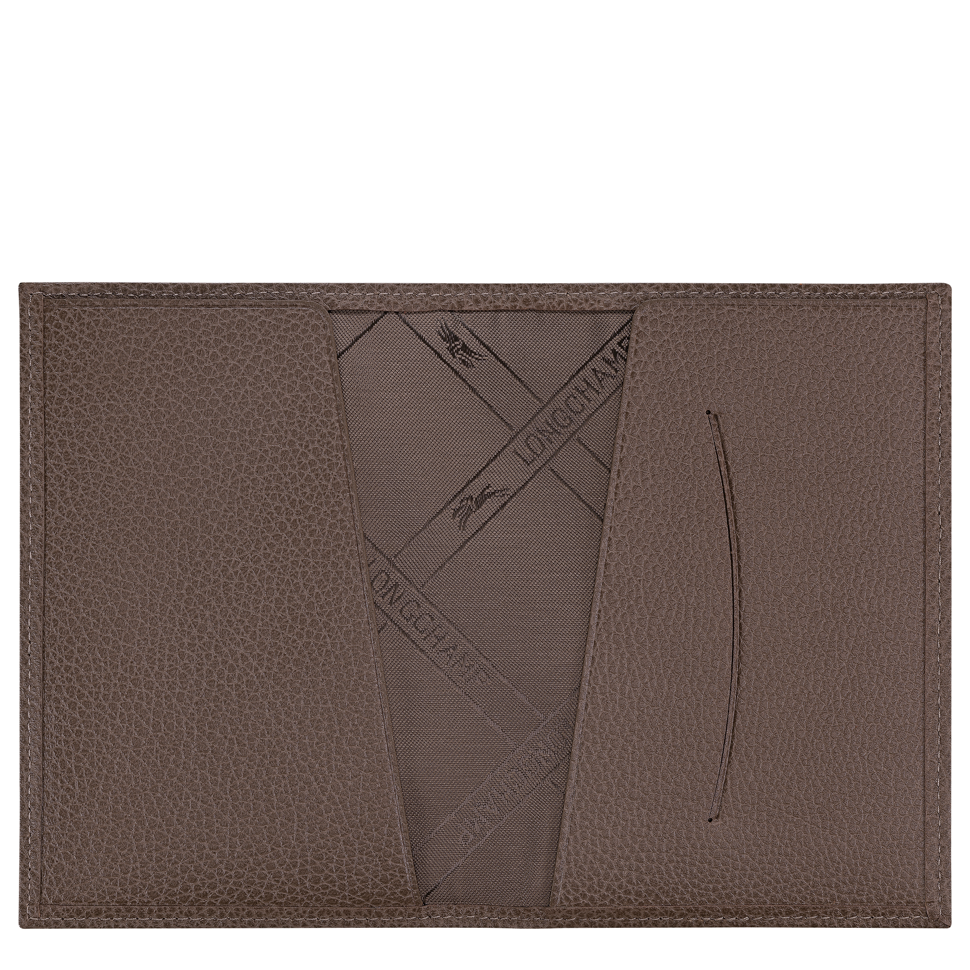 Le Foulonn&eacute; Passport cover, Taupe
