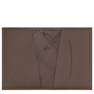 Le Foulonn&eacute; Passport cover, Taupe