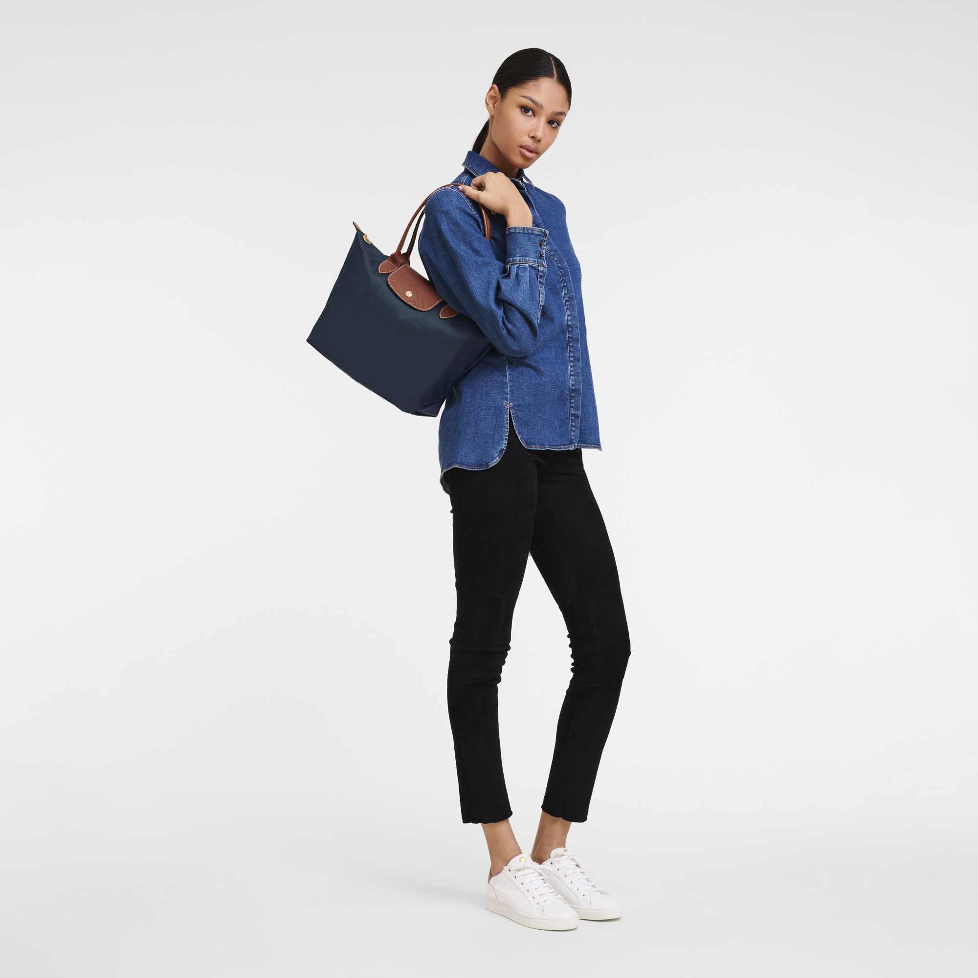 Le Pliage Original 小号单肩包M, 海军蓝色