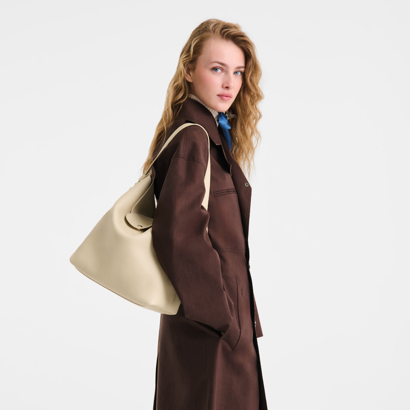 Le Cadence L Shoulder bag , Vanilla - Leather  - View 7 of  7