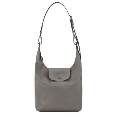 Le Pliage Xtra M 肩背包 , 斑鸠灰 - 皮革