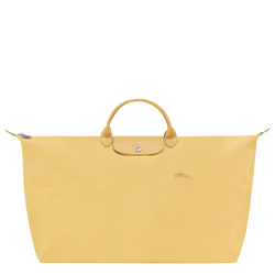Le Pliage Green M Travel bag , Wheat - Recycled canvas